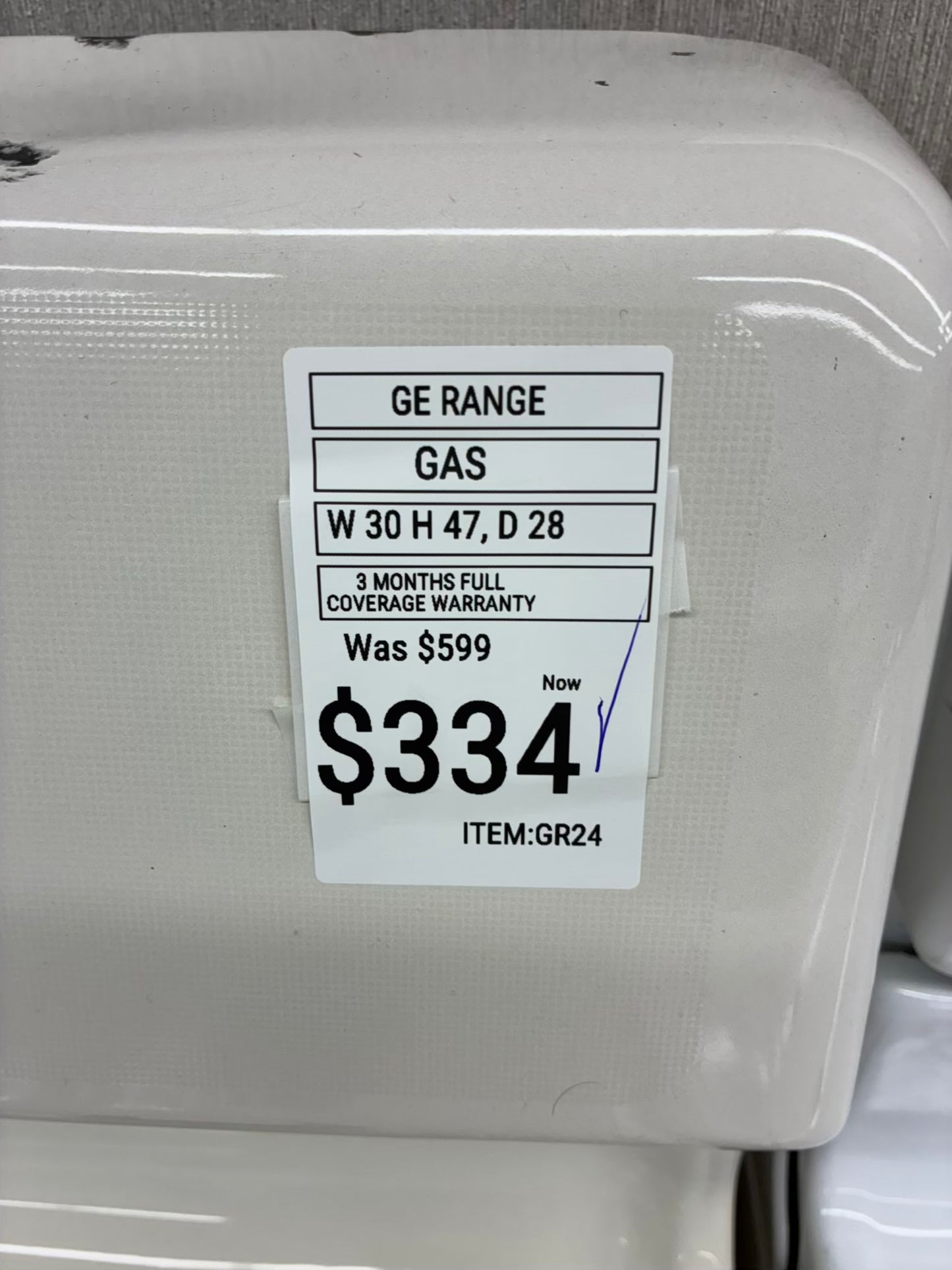 GE Gas Range beige color  4 Burners 30”