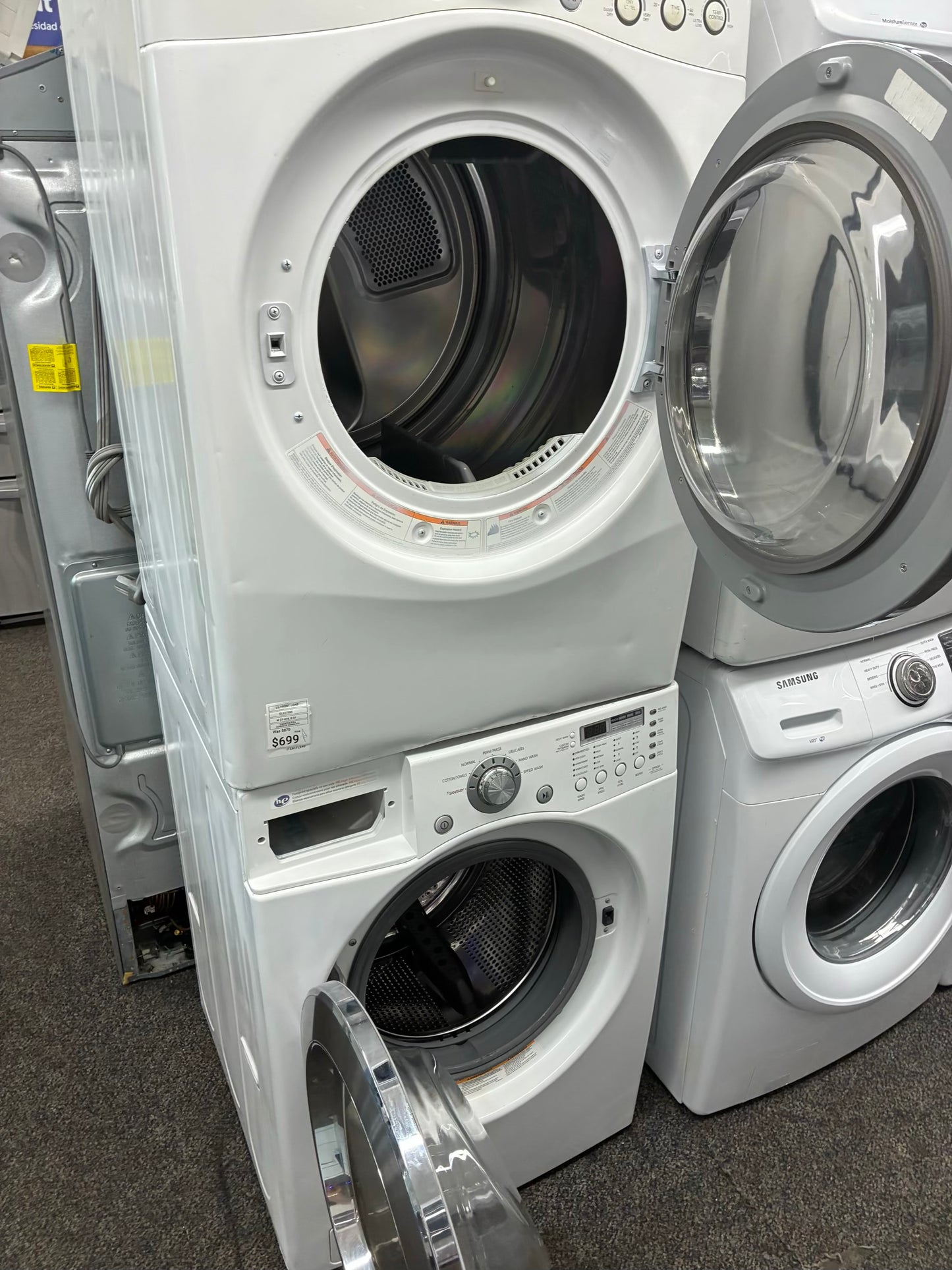 LG electric washer and dryer 27” front load