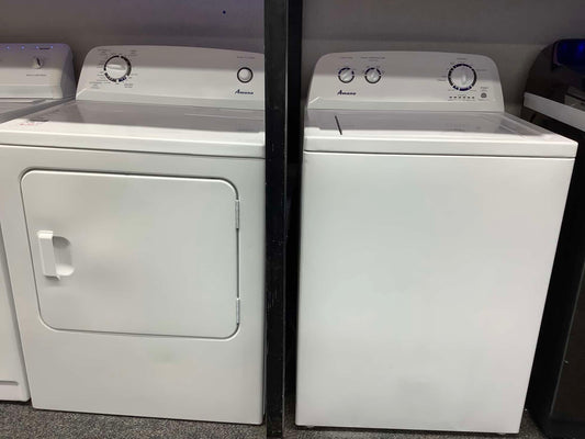 Amana washer and dryer set electric 220v side x side 220v large capacity