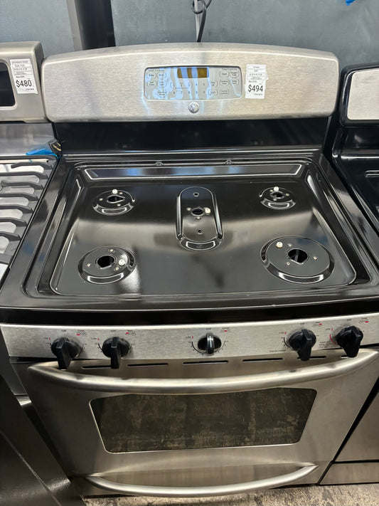 GE Gas Range Black 5 Burners 30”