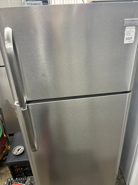 Frigidaire top freezer refrigerator stainless steel 30”
