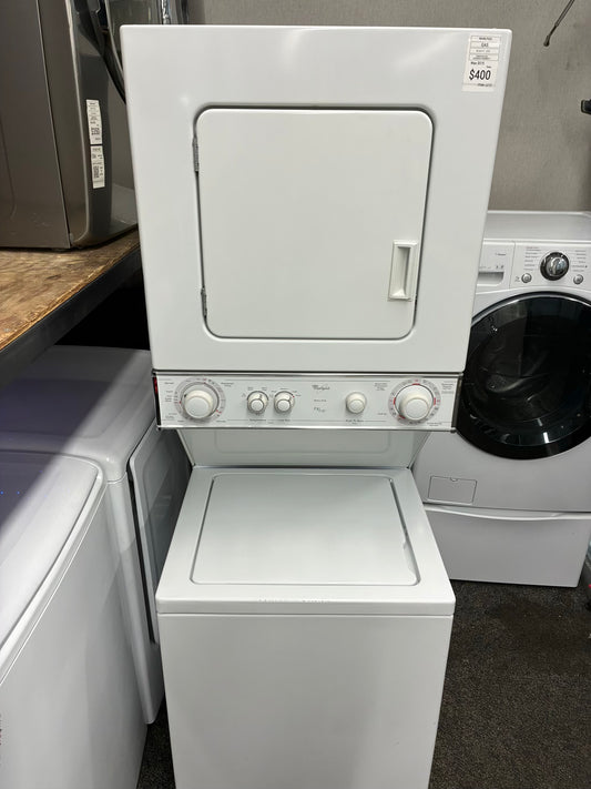 whirlpool laundry center  washer and dryer set gas stackable 24”