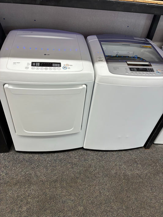 LG electric washer and dryer 27” top load