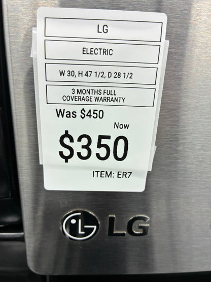 LG range 5 burner 30 inch stainless steel