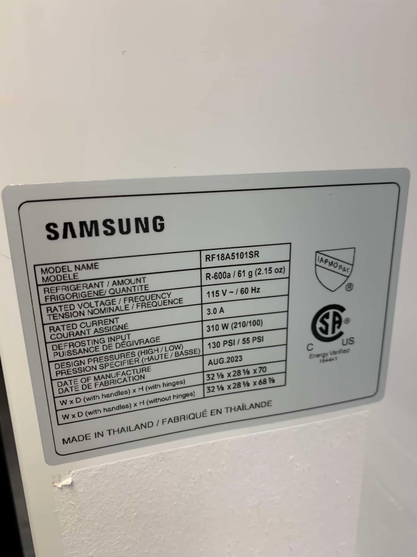 ★ Samsung Open Box 17.5 cu. ft. 3-Door French Door Smart Refrigerator in Stainless Steel, Counter Depth RF3381