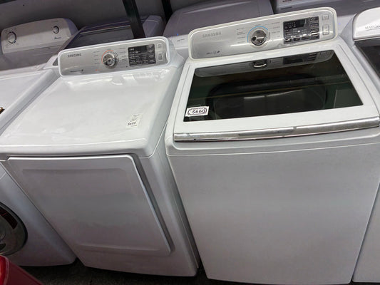 Samsung  gas washer 27” and dryer 29” top load white