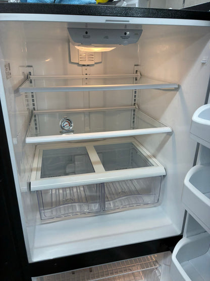 GE bottom freezer refrigerator  33” black