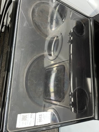 ^ ITEM #ER83B Maytag double oven  electric black  range 4 burner 30 inch