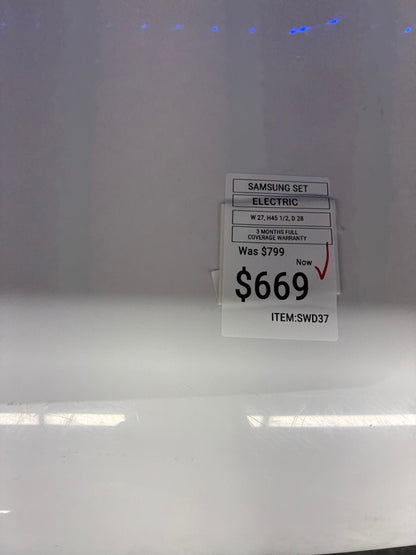 Samsung electric washer and dryer 27” top load