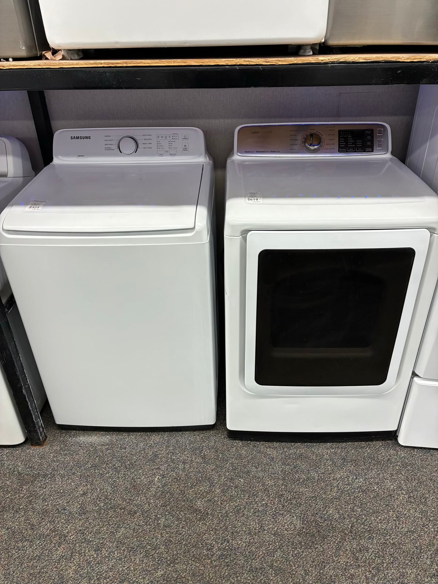SAMSUNG WASHER N DRYER TOP LOAD ELECTRIC 27” SIDE BY SIDE LARGE CAPACITY