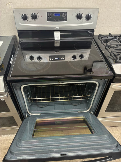Whirlpool electric white  range 4 burner 30 inch
