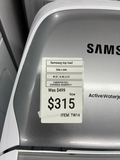 Samsung top load washer  large capacity side x side 27”