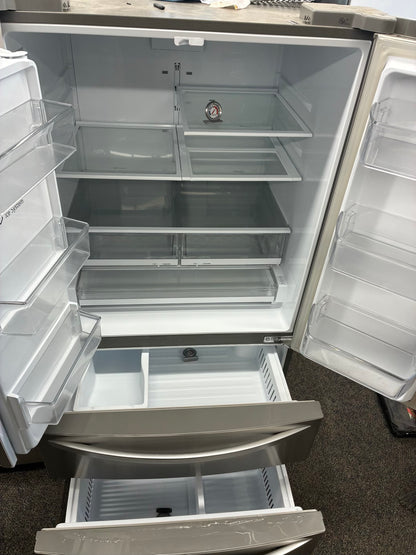 LG French four door refrigerator stainless steel 36” ice maker water dispenser