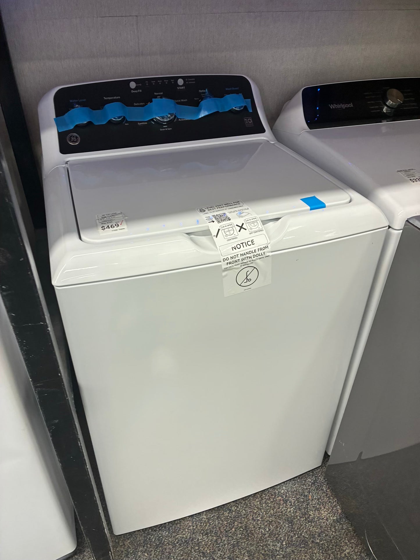 GE top load large capacity white 27”  BRAND NEW