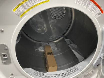 . ITEM #WD9421  Samsung Open Box 7.5 cu. ft. Smart Dial GAS Dryer with Super Speed in Ivory 27 in