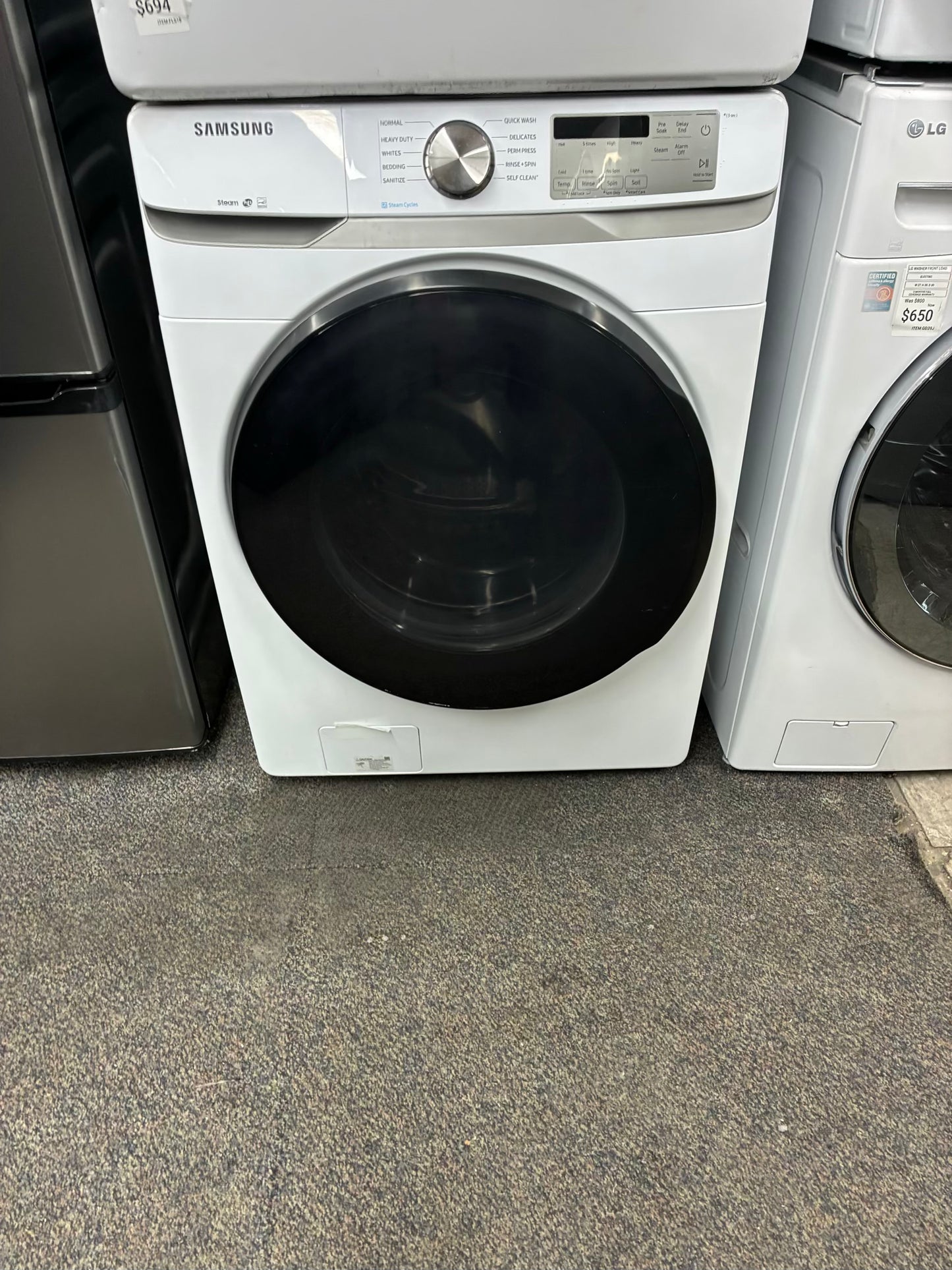 SAMSUNG WASHER N DRYER FRONT LOAD ELECTRIC 27” WHITE