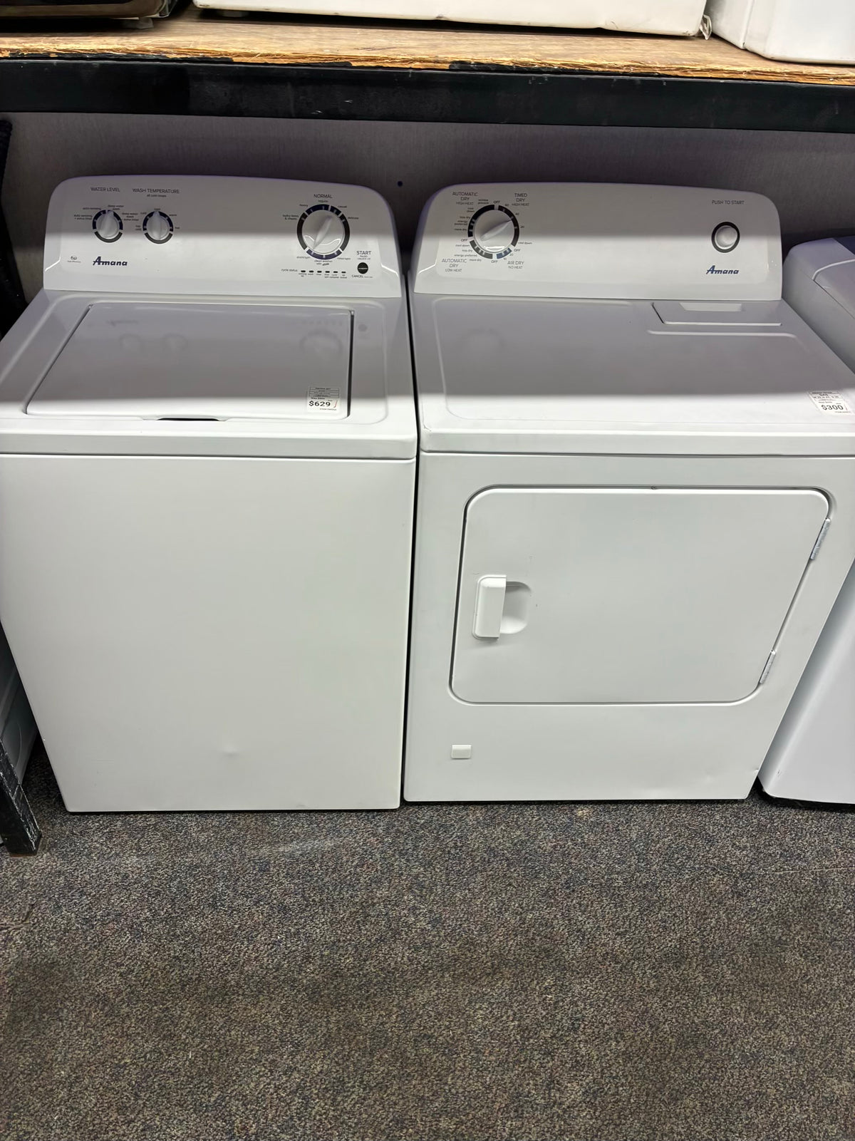 Amana  gas washer 27” and dryer 29” top load