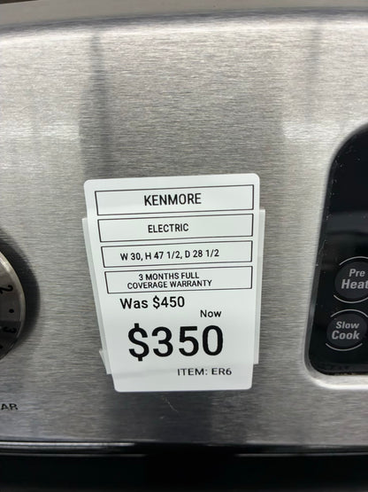 Kenmore range 5 burner 30 inch stainless steel