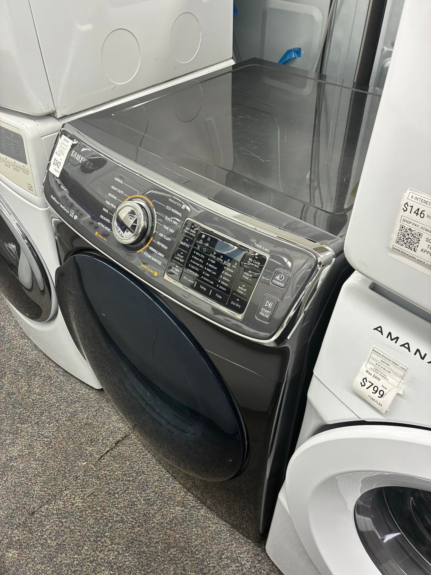 Samsung Electric Dryer 27”  slate  front load