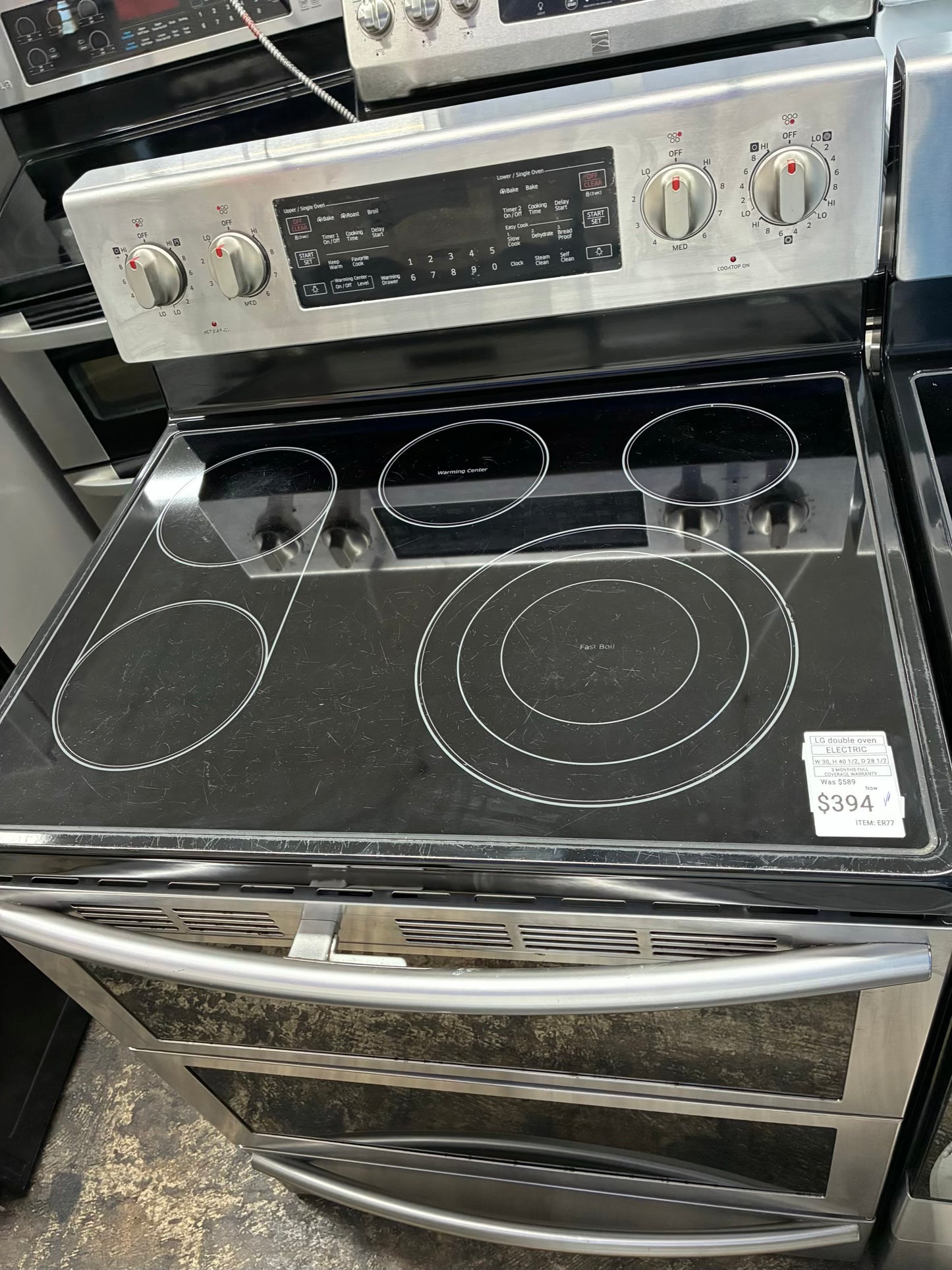 Samsung electric range stainless steel 30” double oven