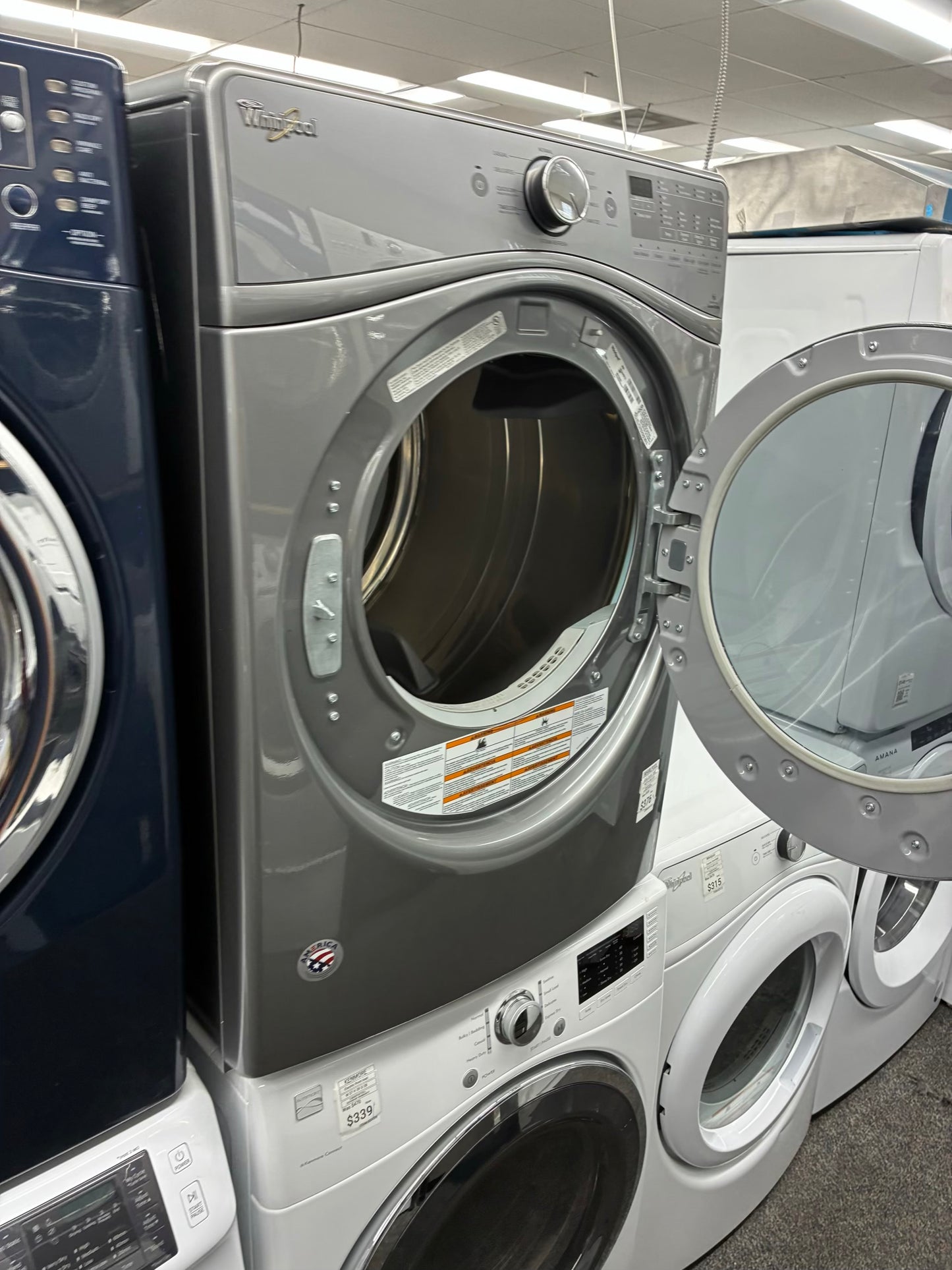 Whirlpool gas dryer 27” large capacity slate