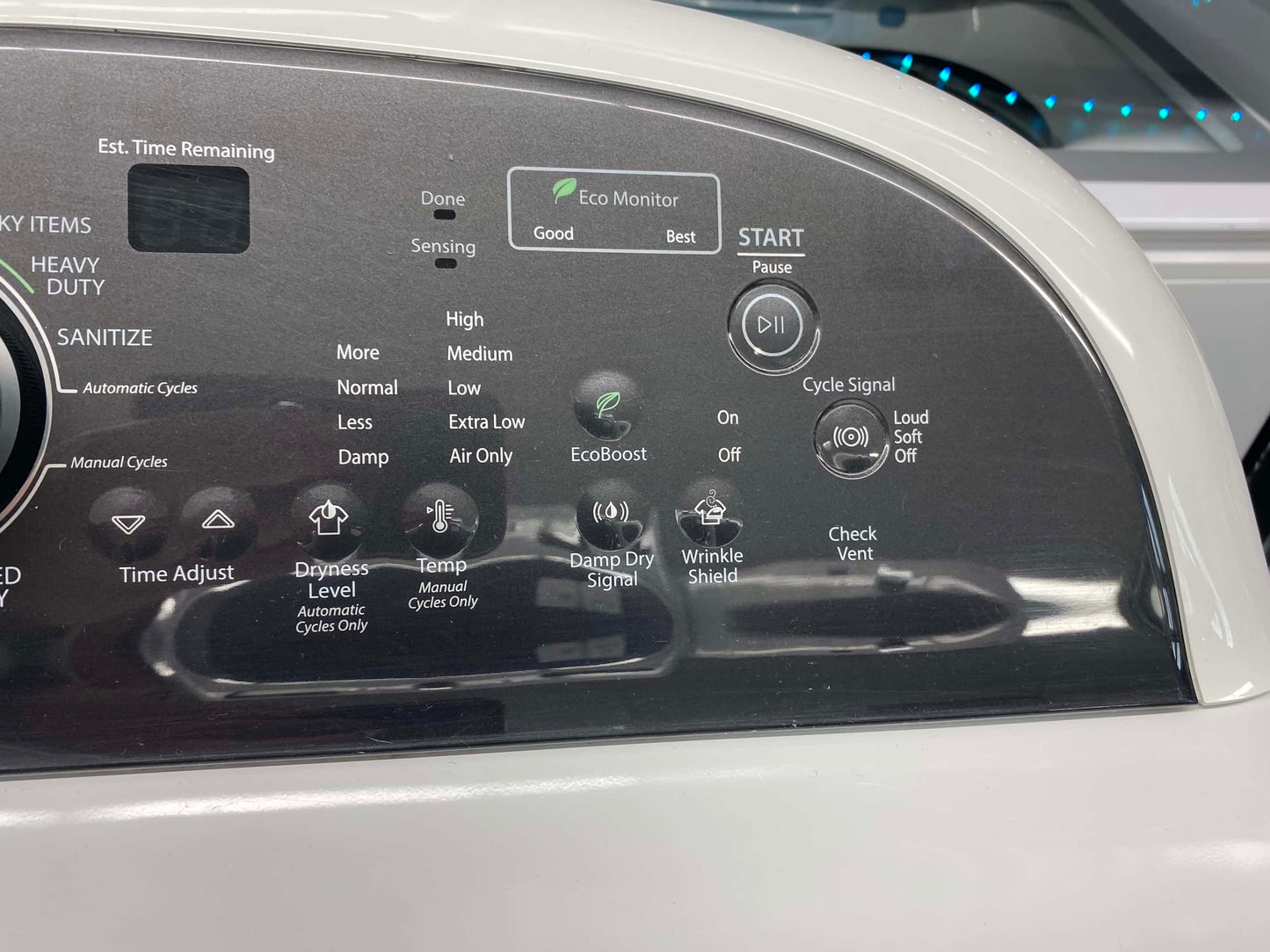 TEM: #ED74D Whirlpool  cabrio electric dryer large capacity side x side 29 in
