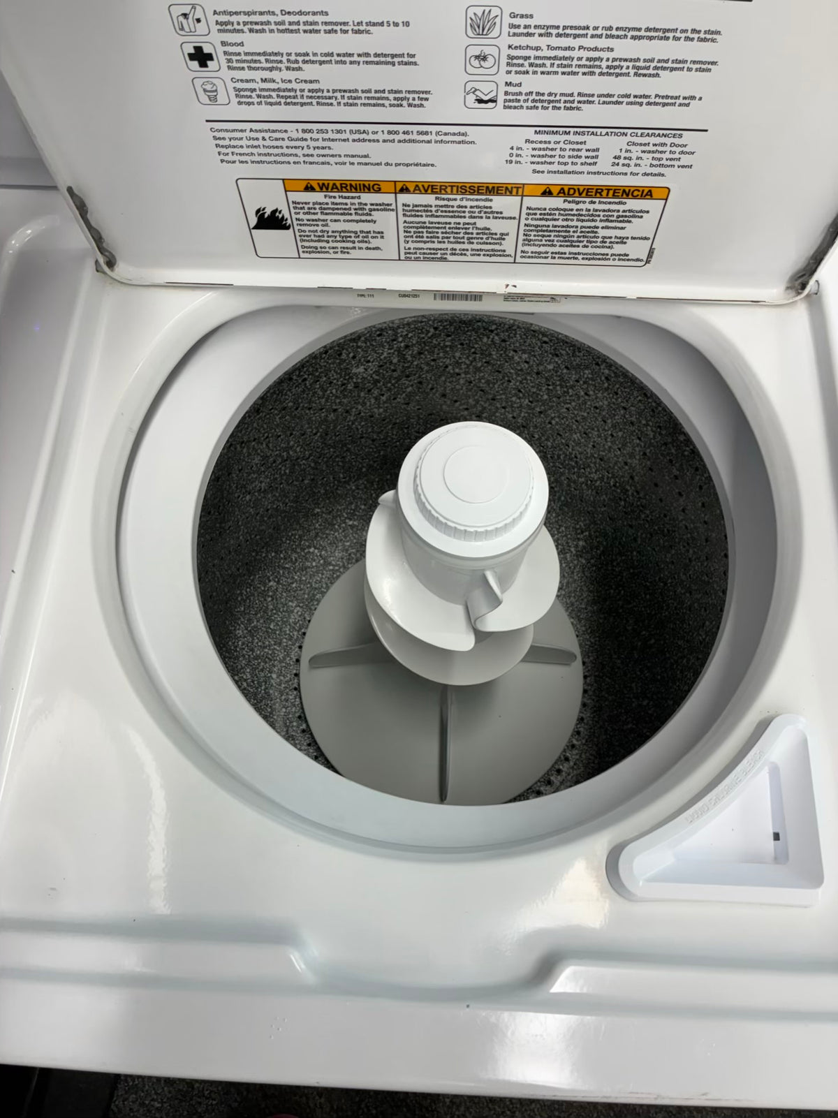 ROPER top load washer 27” large capacity