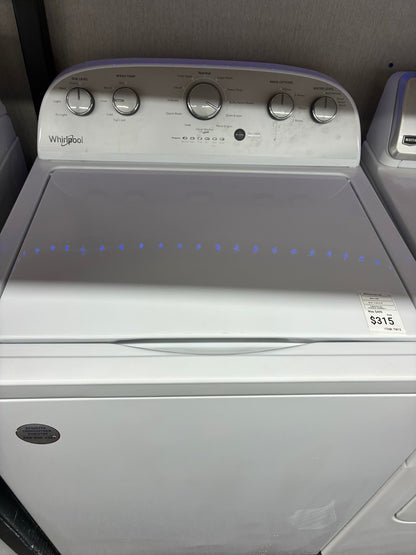 Whirlpool top load washer  large capacity side x side 27”