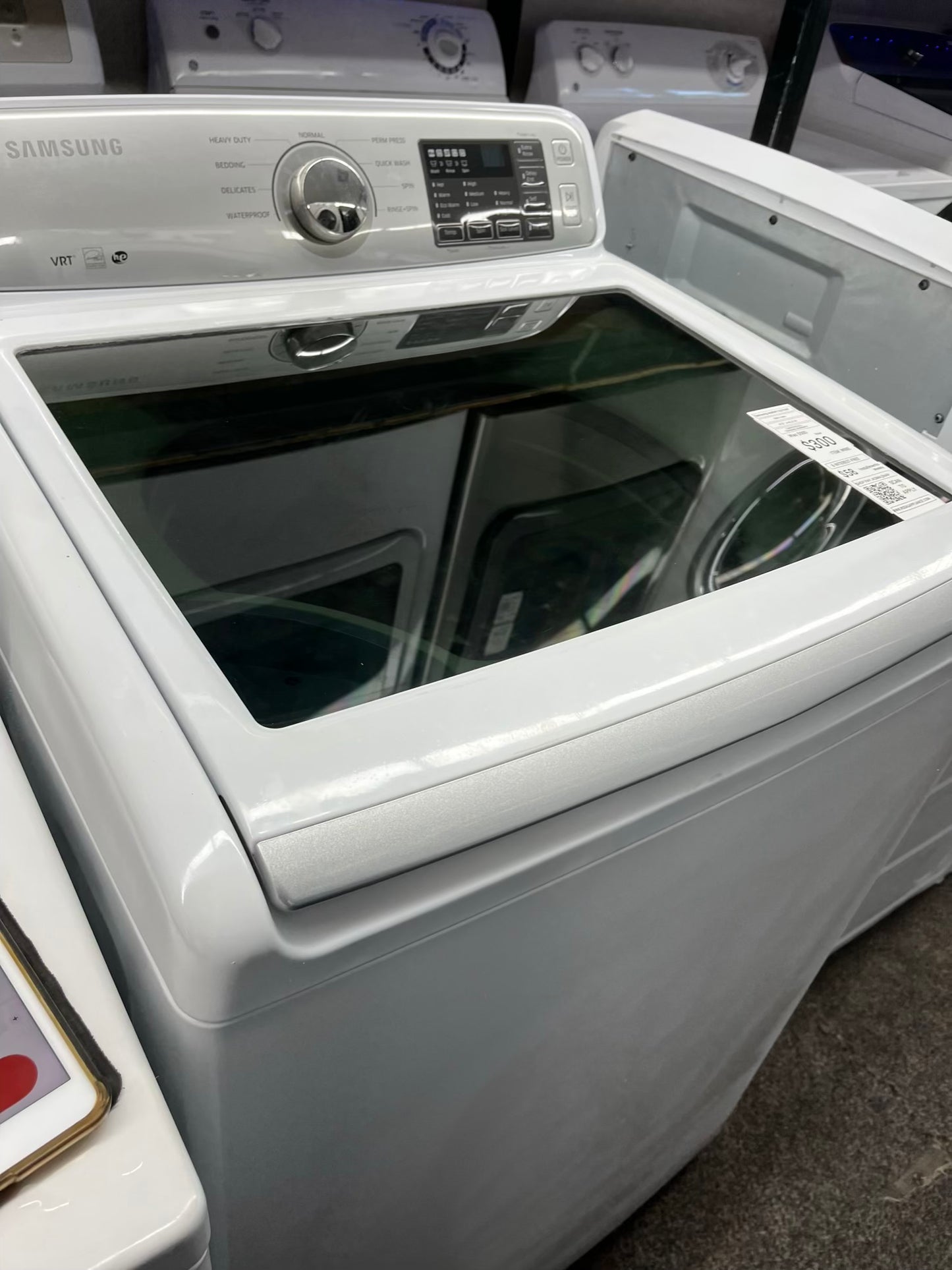 ^ ITEM #W88E Samsung  top load washer  large capacity side x side 27”