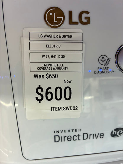 LG electric washer and dryer 27” large capacity
