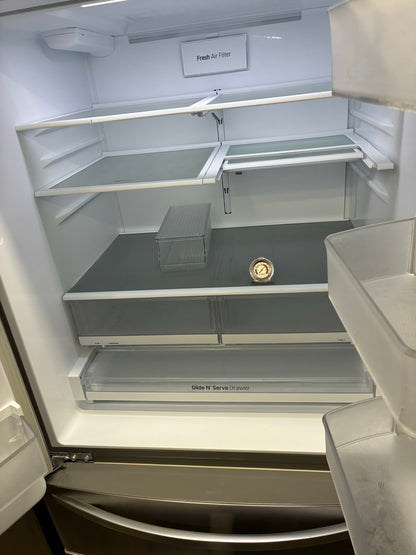 LGFrench four door refrigerator stainless steel 36” ice maker water dispenser