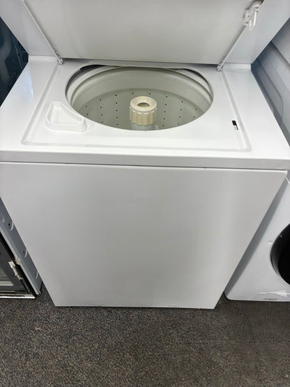 Frigidaire laundry center  washer and dryer set gas stackable 27”