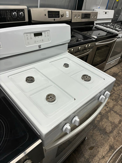 Gas Range white Burners 30”