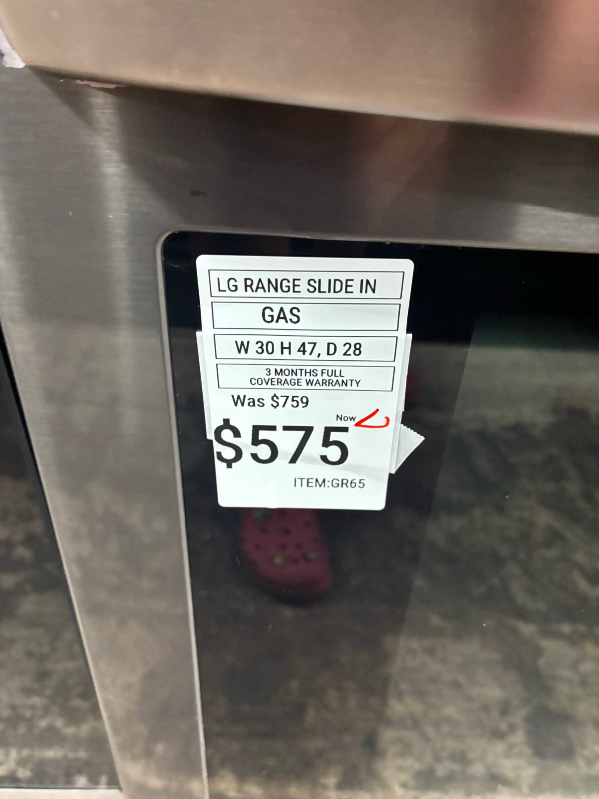 LG Gas Range Black 5 Burners 30”