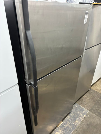 Maytag top freezer refrigerator stainless steel 33”