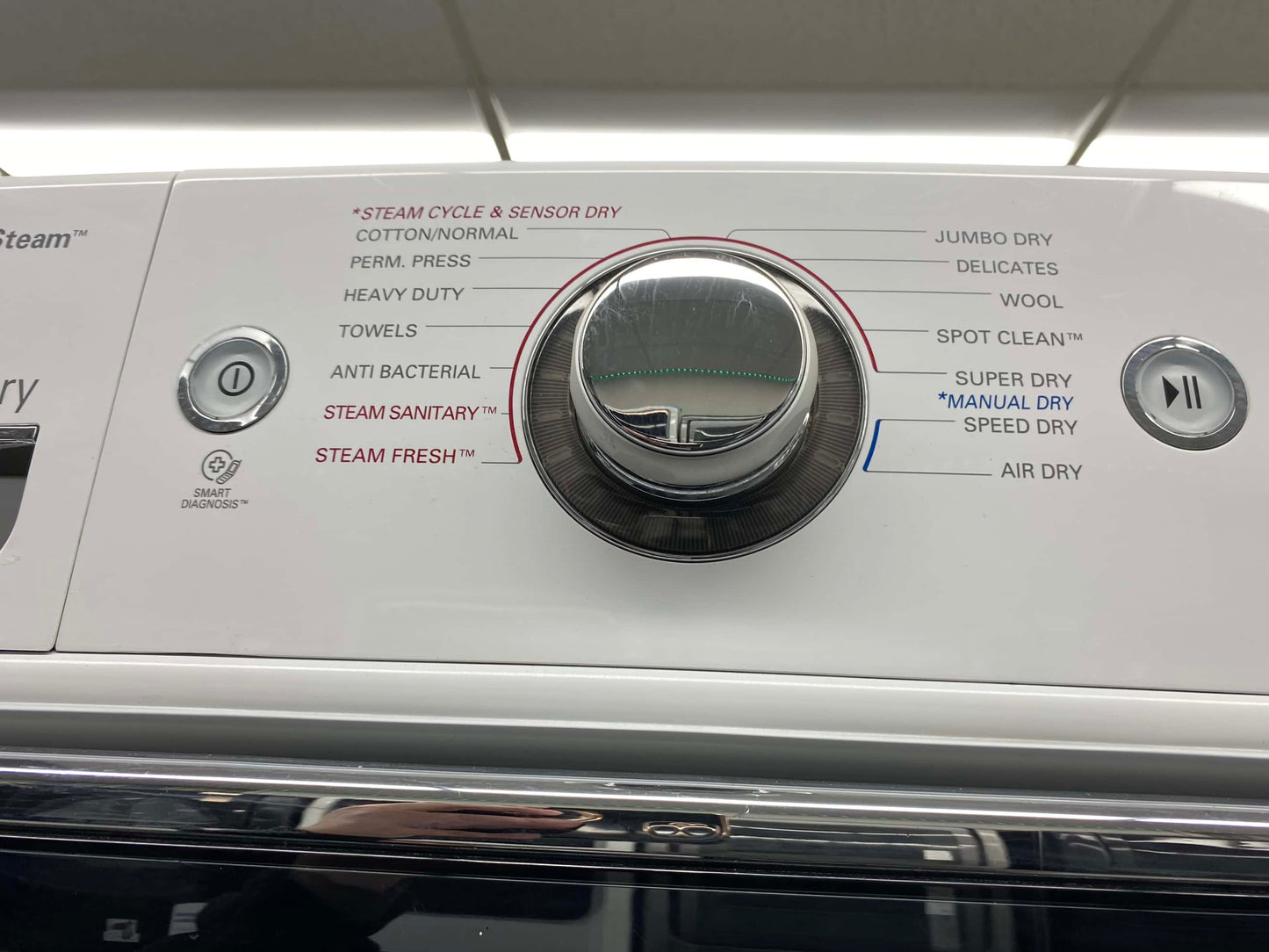 Item: #WD18S LG high efficiency and electric dryer stainless steel drum front load ,large capacity stackable or side by side 29” in
