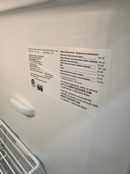 Frigidaire top freezer 30inch white