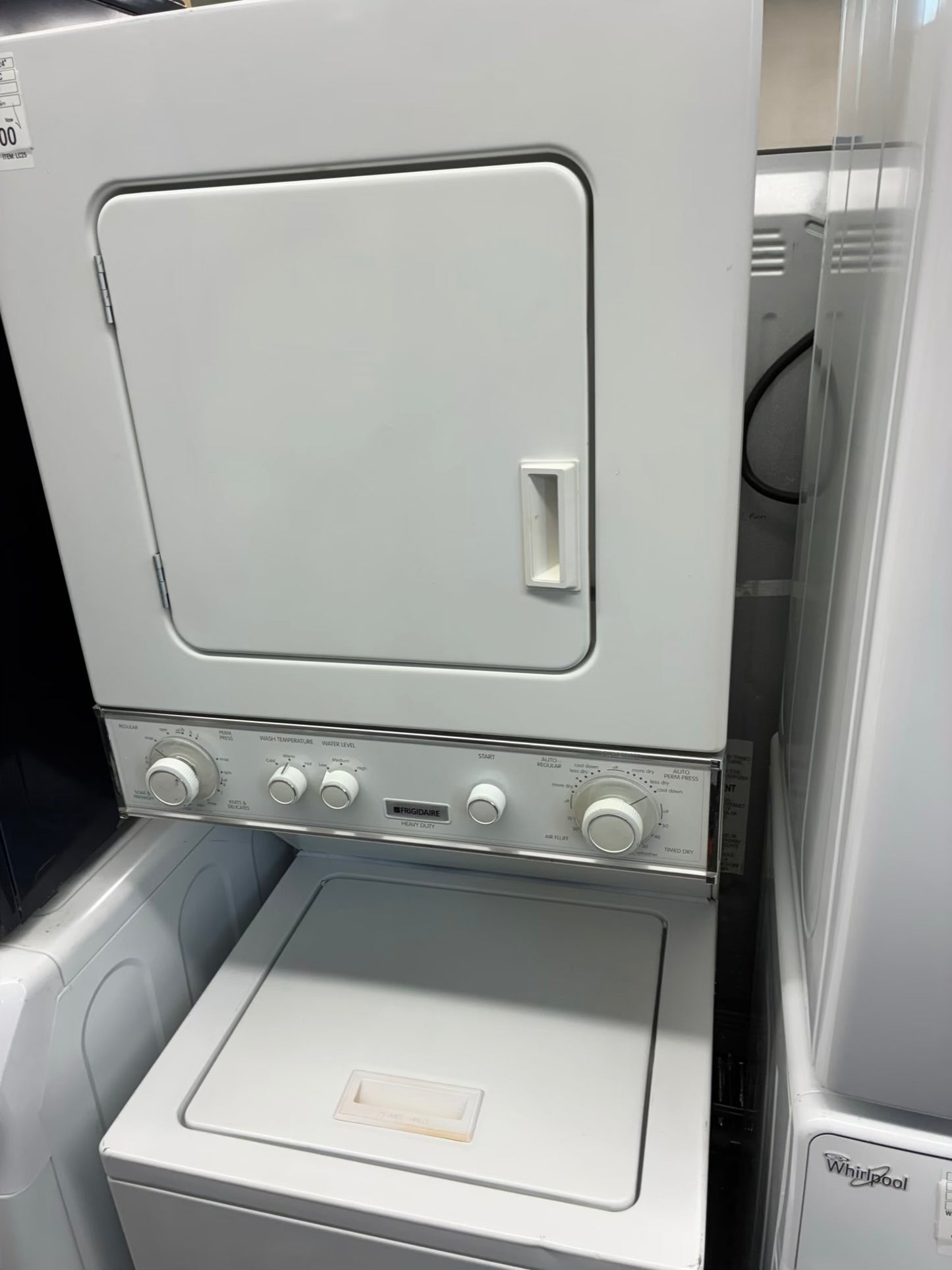 Frigidaire laundry center  washer and dryer set electric stackable 24”