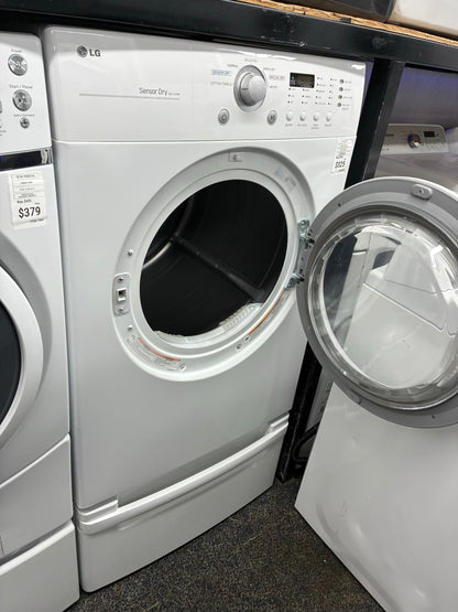 LG Electric Dryer 27” with pedestal white