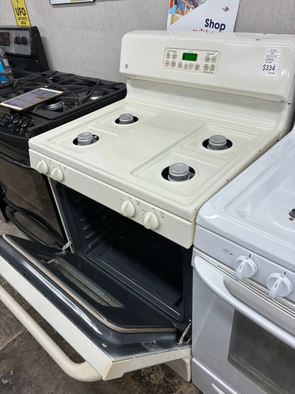 GE Gas Range beige color  4 Burners 30”