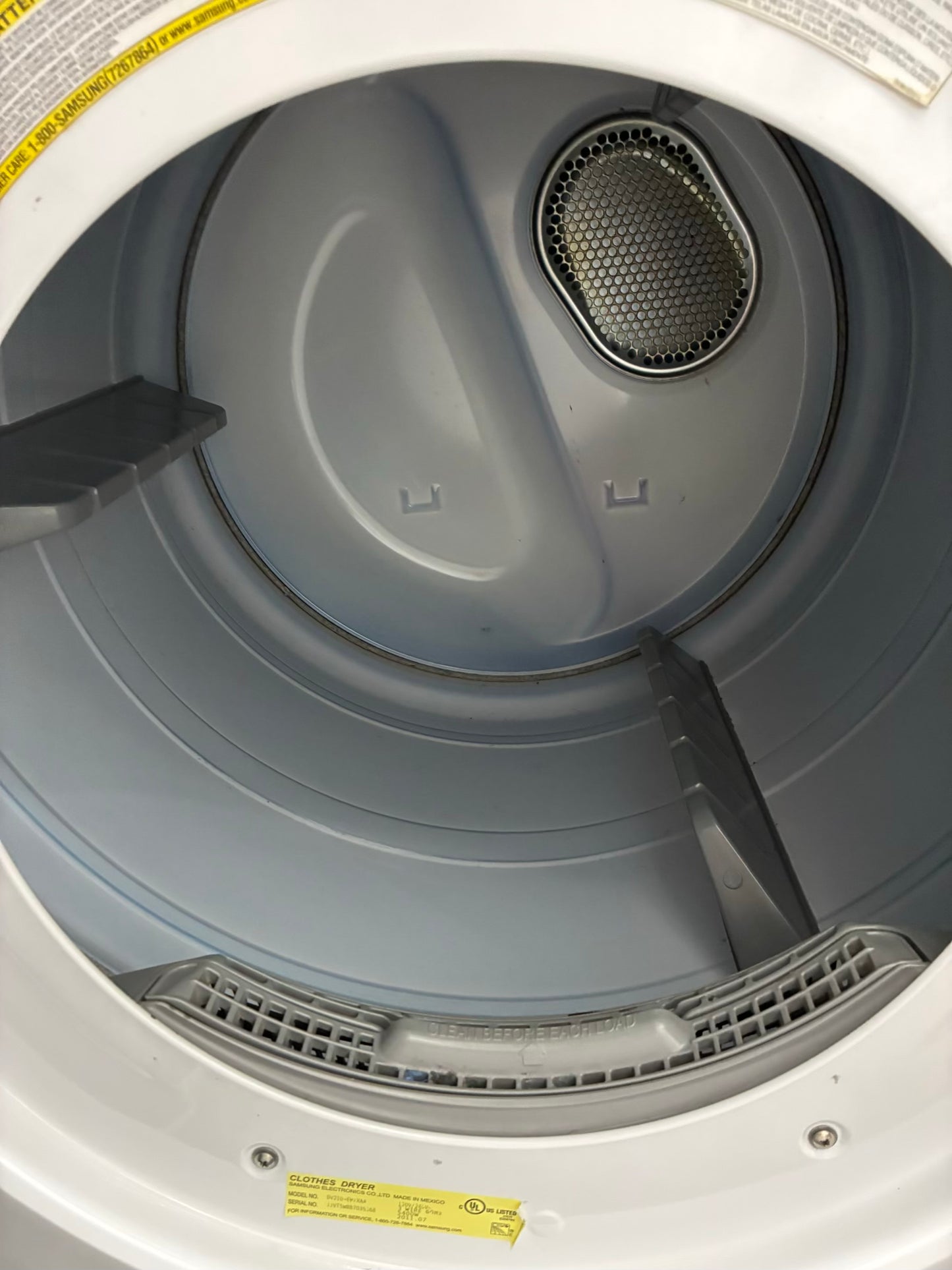 SAMSUNG front load  electric dryer 220v large capacity stackable 27”