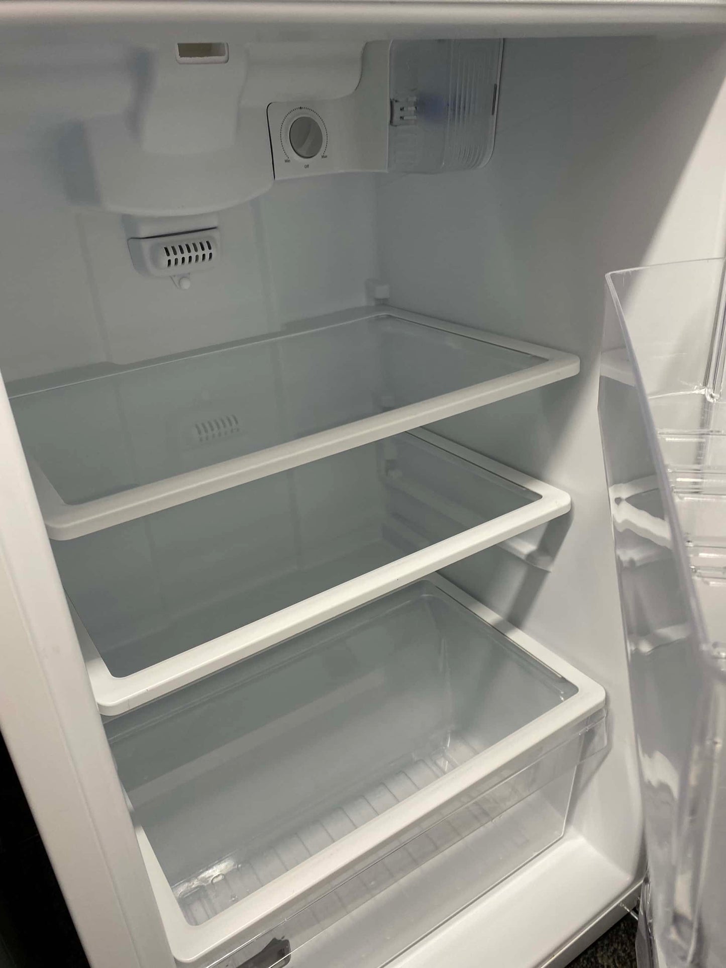 - ITEM: #RF96C Whirlpool top freezer white refrigerator  24 inc