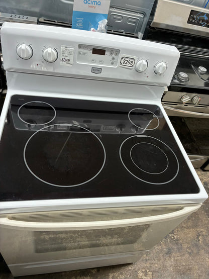 Maytag range white 4 burners  30”