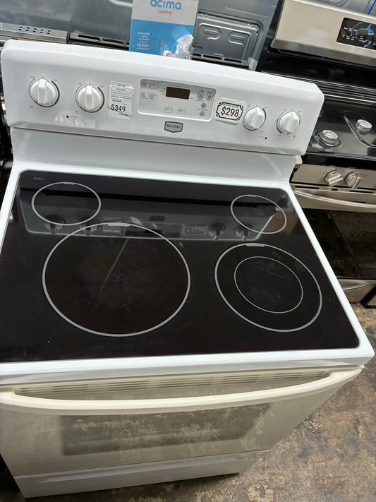 Maytag range white 4 burners  30”