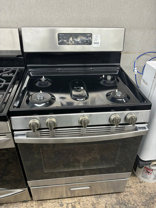 GEGas Range Stainless Steel 5 Burners 30”