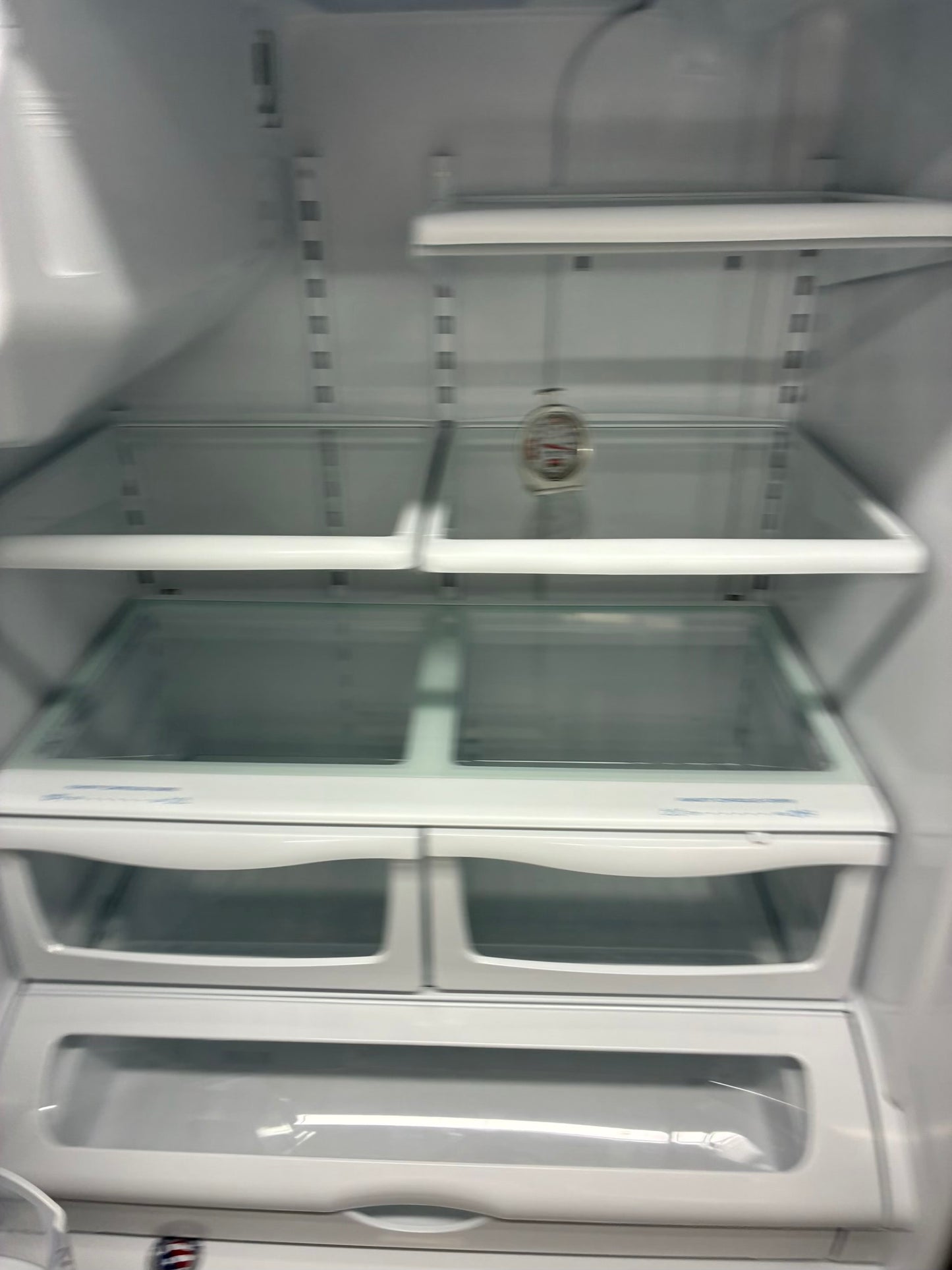 Whirlpool French door refrigerator stale stainless steel 36” ice maker water dispenser