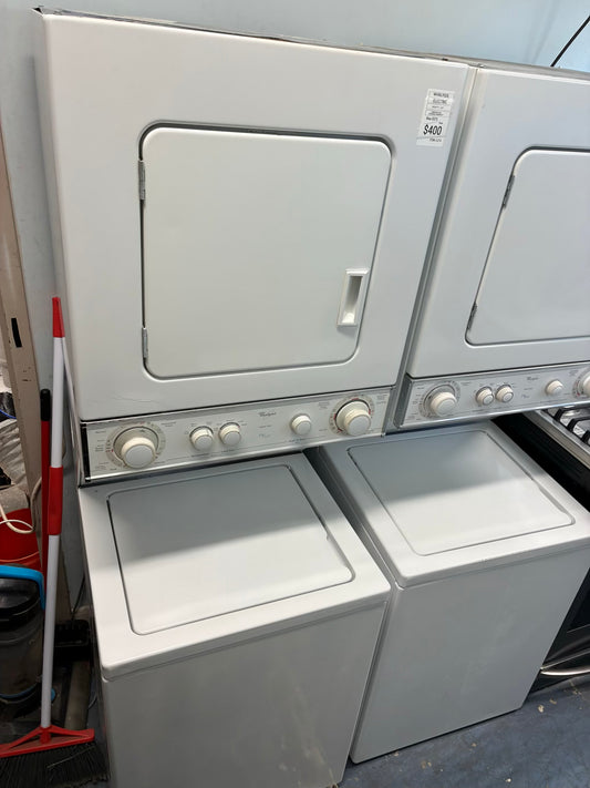 whirlpool laundry center  washer and dryer set electric stackable 24”