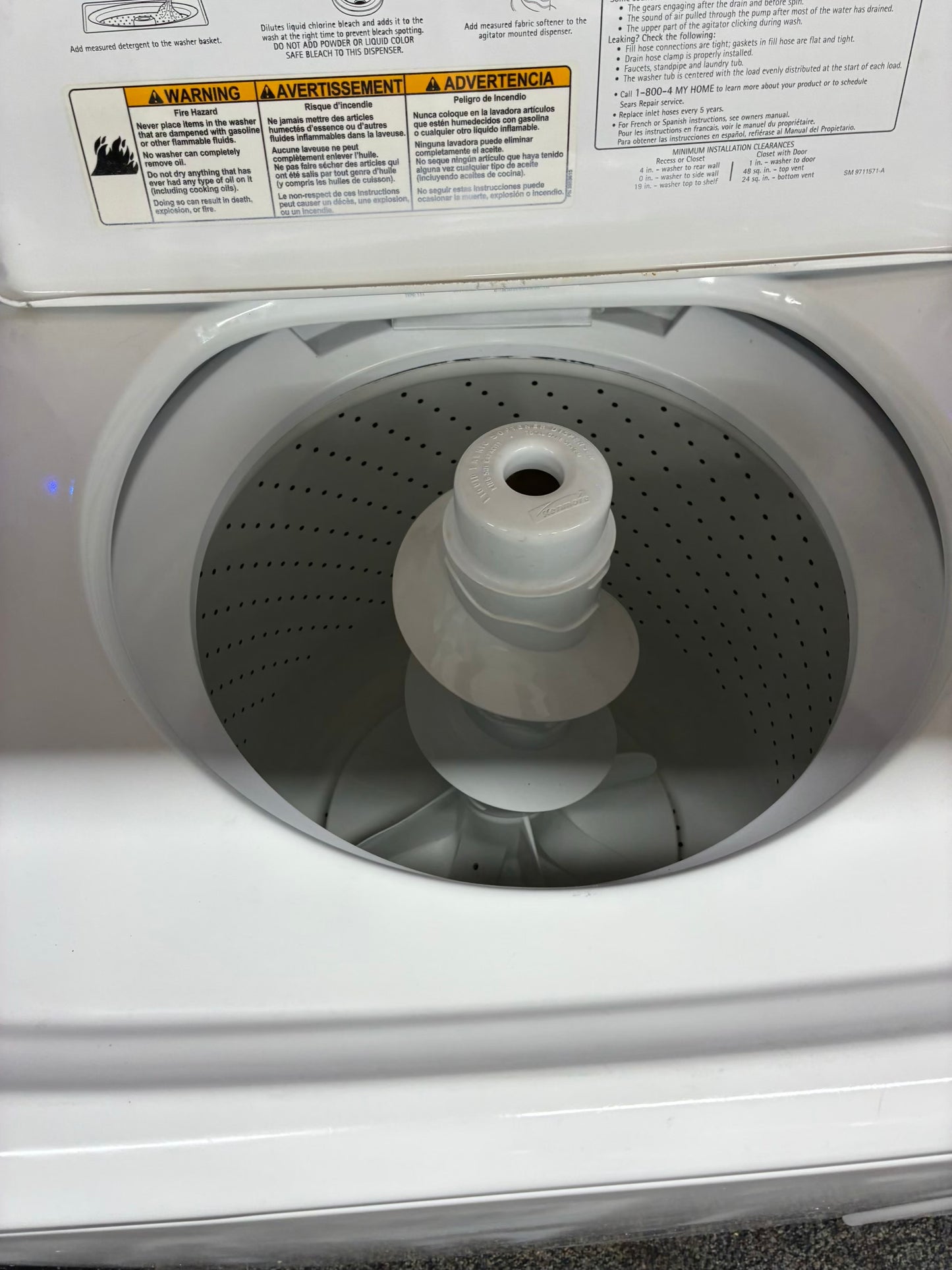 Kenmore gas washer 27” and dryer 29” top load
