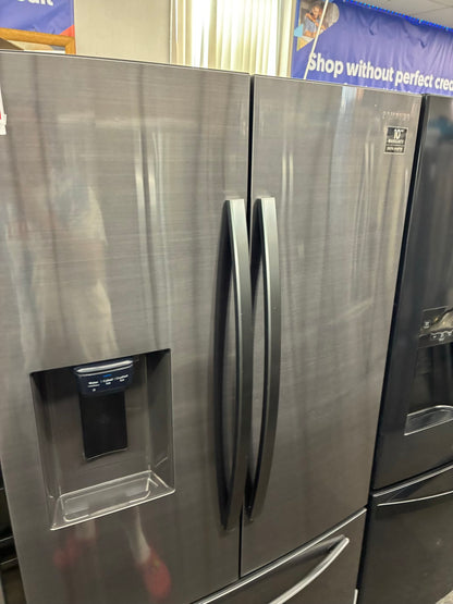 Samsung French door refrigerator stale stainless steel 36” ice maker water dispenser