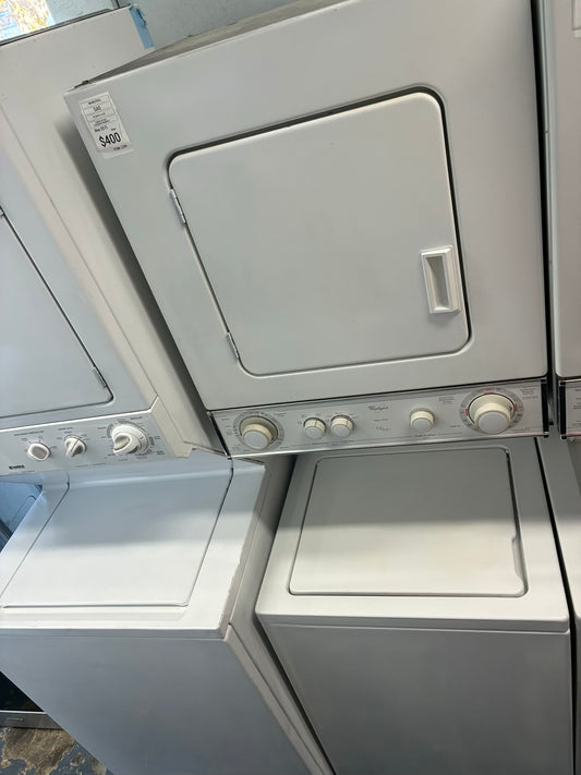 whirlpool laundry center  washer and dryer set gas stackable 24”